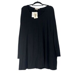 Women’s Slinky tunic Black Soft Flowy 3X NEW